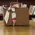 thumbnail image 4 of Handwoven Basket Rattan Box Suitcase Storage Basket Plastic Imitation Rattan Weave Rectangular Woven Shelf Baskets for Decoration  Picnic  Groceries and Toy Storage, 4 of 9