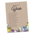 thumbnail image 2 of Inkdotpot 50-PackRustic Kraft FloralWho Know The Bride Best How Well Do You Know The Bride Bridal Shower Bachelorette PartyGameActivityCards, 2 of 7