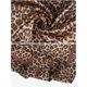 thumbnail image 4 of INSPIRAR CHIC Mujeres Leopardo 35" Gran Pañuelo Cuadrado Chal de Satén Sedoso Bufanda para la Cabeza Pañuelo para el Cuello 90x90cm Café Profundo, 4 of 6