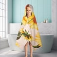 thumbnail image 6 of Pink Sunflower Daisy Pattern Hooded Bath Towel，50"x30" for Ages 3 To 12 Kids, Quick Dry Lightweight Soft Microfiber Hood Beach Towel Cover Up for Kids, 6 of 7