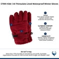 thumbnail image 4 of CTM Kids' 3-6 Thinsulate Lined Waterproof Winter Gloves, 4 of 4