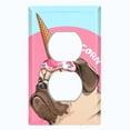thumbnail image 2 of Metal Light Switch Plate Cover Ice Cream Pug Unicorn DOG050, 2 of 13