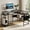 Black, variant on Demi Bonn L-Shaped Gaming Desk with RGB LED Lights Power Outlets Ergonomic Monitor Stand Cable Management Headphone Hook Storage Bag Home Office Computer Desk, Rustic Brown