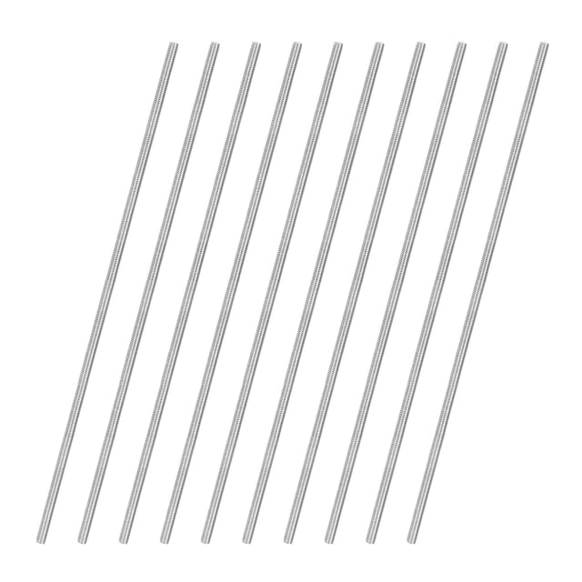 Uxcell 10-Pack Fully Threaded Rod, M3x150mm 304 Stainless Steel Right Hand Thread Bar Studs Metric Threaded Screw