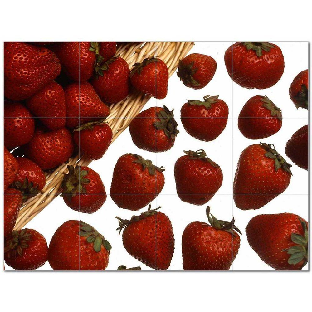 Fruits Vegetables Ceramic Tile Mural Kitchen Backsplash Bathroom Shower