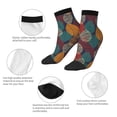 thumbnail image 5 of Rateoe Autumn Leaves Pattern Quarter Crew Socks,Toe Seamed Ankle Socks,Cotton Cushioned Breathable Athletic Crew Sports Socks, 5 of 7