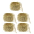 thumbnail image 1 of Miangastore Ribbon for Wreath Making Glitter Sheer Mesh Golden 5Pack 79x2x0.04in, 1 of 9