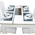 thumbnail image 4 of Ryvnso Placemats Set of 4 Christmas Snowmans and Moon Dining Mats Heat-Resistant Non-Slip Washable Table Mat, 4 of 8