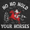 thumbnail image 2 of Womens Funny T Shirts Ho Hold Your Horses Sarcastic Christmas Santa Claus Graphic Tee for Ladies Womens Graphic Tees, 2 of 9
