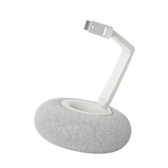 Rotatable Adjustable Bed Phone Stand With Plush Pillow Mount Double Joint Arm For Eye Levels Viewing Neck Strain Relief
