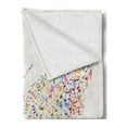 thumbnail image 2 of Music Note Soft Flannel Fleece Throw Blanket, Creative Butterfly Shape Formed with Energetic Music Notes Skillful Design, Cozy Plush for Indoor and Outdoor Use, 50" x 60", Multicolor, by Ambesonne, 2 of 5