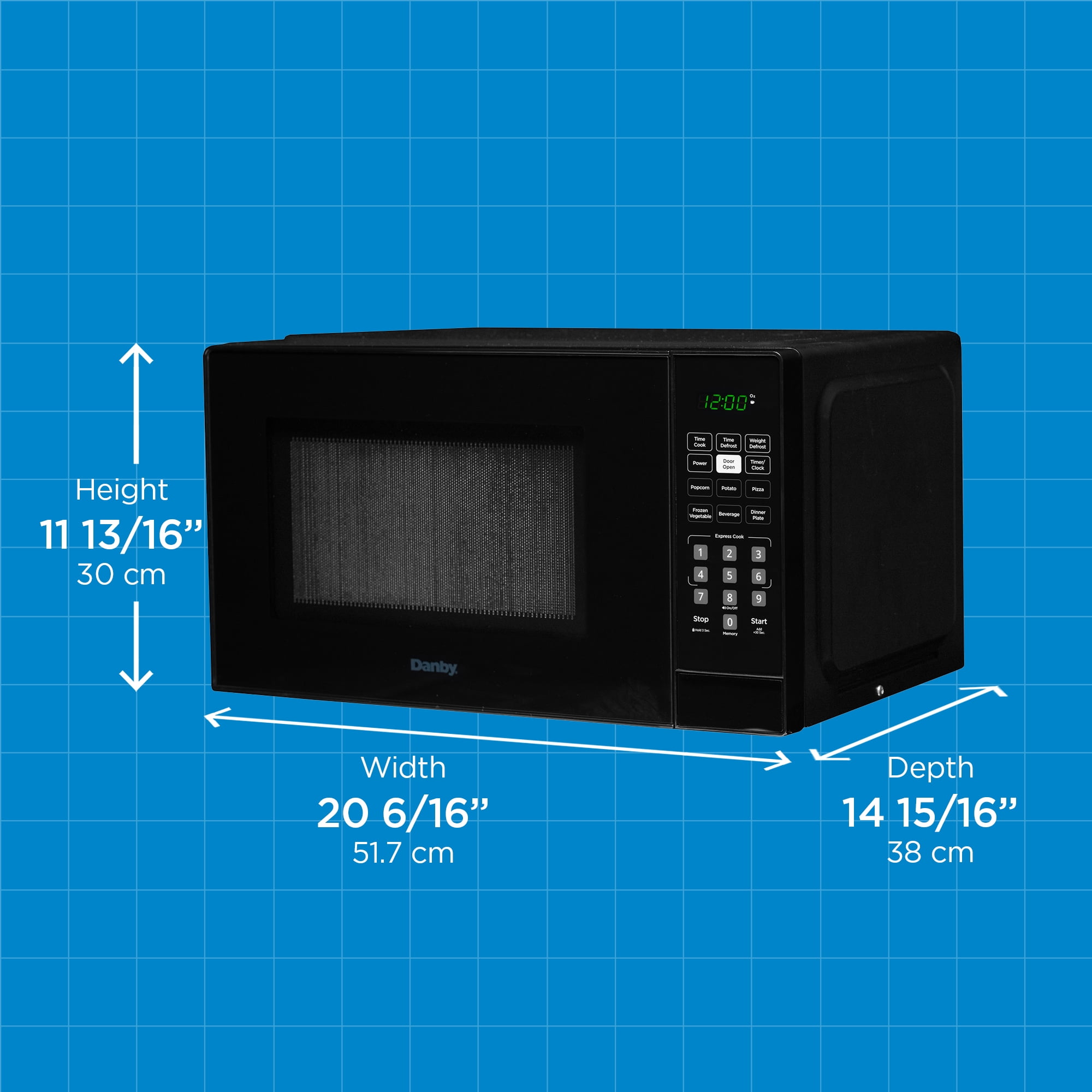 Danby 1.1 cu. ft. Countertop Microwave in Black (DBMW1121BBB)