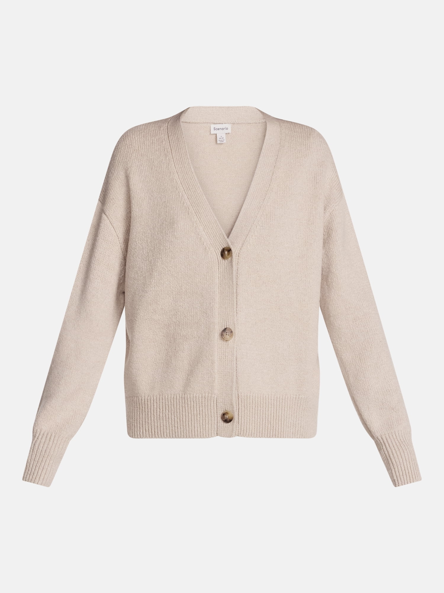 Scenario Women's Button Front Lightweight Cardigan, Sizes XS-XXXL