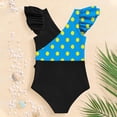 thumbnail image 5 of Busydd Girls One Piece Swimsuits with Built in Bra 7-16 Years Trendy Ruffle V Neck Girls' Swimwear Summer Beach Polka Dot Bathing Suit 7-8 Years, 5 of 8