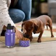thumbnail image 3 of AGH 32oz Water Bottle with Detachable Bowl, Portable Dog Water Bottle Food Feeding, Double Wall Vacuum Flask Stainless Steel Dog Travel Water Bottle for Walking and Hiking, Purple, 3 of 9