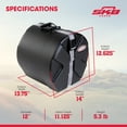 thumbnail image 3 of SKB 9" x 10" Tom Case with Padded Interior and D-Shaped Drum Design, Black, 3 of 10