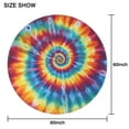 thumbnail image 6 of Colorful Tie Dye Mandala Pattern Round Tablecloth 60"x60",Wrinkle Wipeable Table Cloth for Kitchen Dining Room Picnic Patio Party, 6 of 6