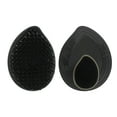 thumbnail image 4 of Unique Bargains 1 Pc Hair Brush Leaf Shape Scalp Scrubber Black, 4 of 6
