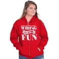 thumbnail image 3 of Wrong More Fun Rebellious Gym Workout Zip Up Hoodie Men's Women's Brisco Brands L, 3 of 6