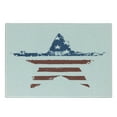 thumbnail image 3 of Grunge Cutting Board, American Flag Print as Star Shaped Stripes National Emblem Illustration, Decorative Tempered Glass Cutting and Serving Board, Small Size, Navy Brown, by Ambesonne, 3 of 5