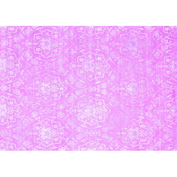 Ahgly Company Indoor Rectangle Abstract Purple Contemporary Area Rugs, 3' x 5'
