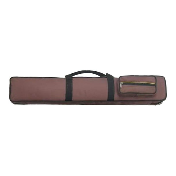 Estuche de transporte para taco de billar, contenedor de 7 agujeros, 1/2 taco, taco de billar marrón