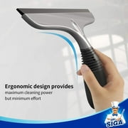 MR.SIGA Multi-Purpose Silicon Squeegee Includes Suction Hook, 10 inch, Grey & Black, 1 Pack