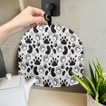 thumbnail image 5 of HELLHERO 1Pcs Coffee Pot Cloth Covers with Keep Warm Polyester Canvas Keep Warm for Household, Black Paw Prints on White, 5 of 8