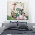 thumbnail image 3 of Easter Egg Schnauzer Bunny Ear Welcome Spring Truck Tapestry Miniature Schnauzer Dog Lover Wall Hanging Backdrop Home Decor - 12002, 3 of 5