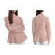 thumbnail image 3 of Suéter de Larga con Cuello Alto y Volantes para Mujer, Colección Otoño 2025 Caqui M, 3 of 7