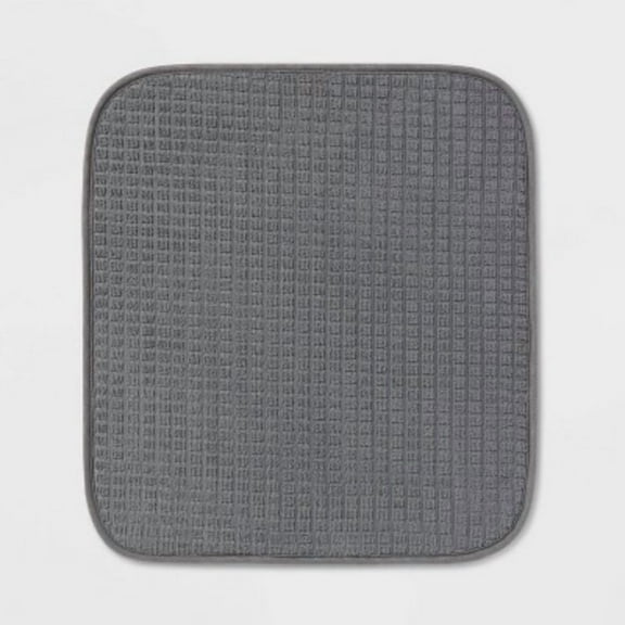 16"x 18" Drying Mat Dark Gray - Brightroom™: Polyester, Machine Washable, Dish Drying Mat