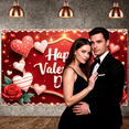 thumbnail image 6 of Red Roses Valentine's Day Banner Heart Shapes Love Display Romantic  Gift Boxes Romantic Backdrop for Valentine's Party Romantic Date Indoor Decoration, 6 of 8