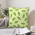 thumbnail image 4 of KLL Green Peas Decorative Throw Pillow Covers Velvet Soft for Couch Sofa Bedroom Living Room Outdoor (No pillow core)- 18"x18", 4 of 5