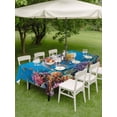 thumbnail image 3 of Outdoor Tablecloth with Umbrella Hole and Zipper, Funny Diving Pig Rectangle Table Cloth 54x80 Inch Waterproof Tablecloth, Ocean Sea Coastal Coral Fish Marine Life Picnic Table Cover for Patio, 3 of 7