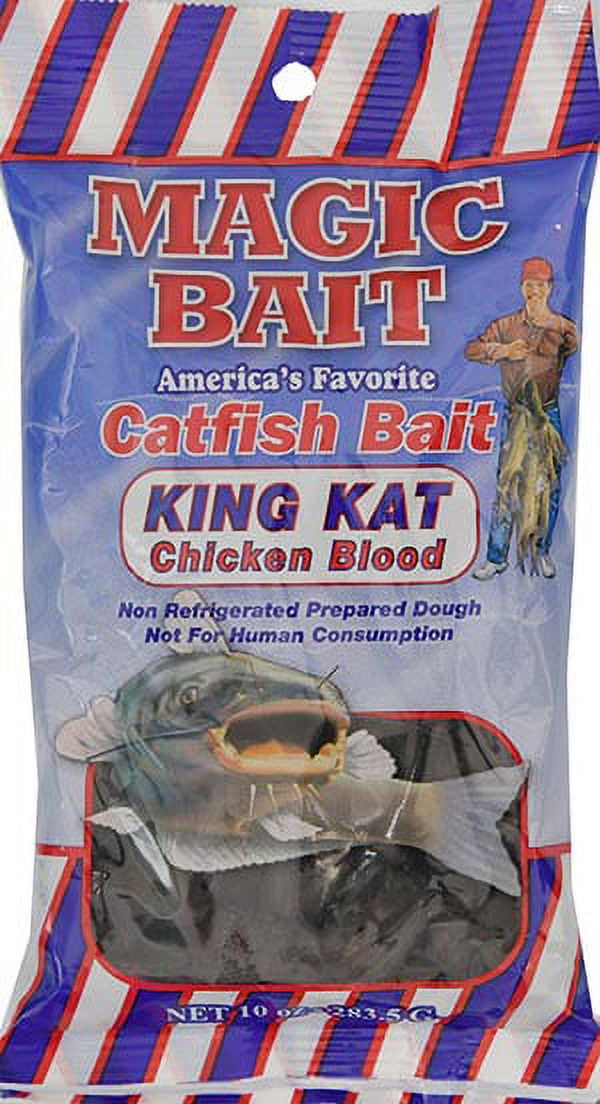 Magic Bait King Kat Chicken Blood Catfish Dough Bait, 10 oz