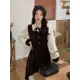 thumbnail image 2 of Woherb-vestido elegante para Mujer, Túnica De retales De punto, Vestidos acampanados negros, manga larga, 2024, 2 of 5