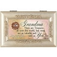 thumbnail image 2 of Cottage Garden Grandma Champagne Silver Petite Rose Music Box Jewelry Box Plays Amazing Grace, 2 of 3