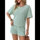 thumbnail image 3 of Conjunto de Pijama de 2 Piezas de Corta A Rayas de Verano, Color Verde M, 3 of 10