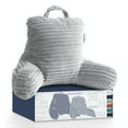 thumbnail image 1 of Nestl Almohada de Lectura para Niños y Adolescentes, Pequeña con Respaldo Brazos, Descanso Memory Foam Triturada, Color Gris Plateado., 1 of 7
