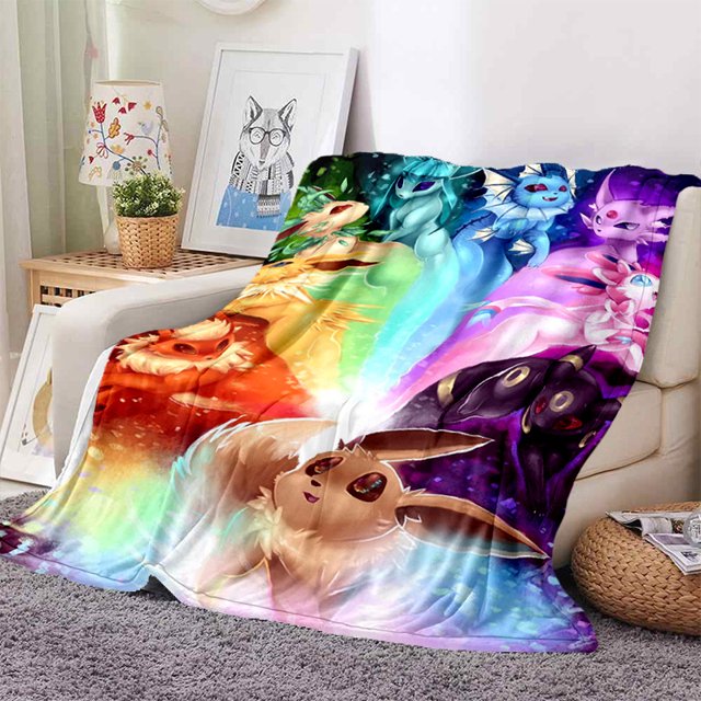 3D Pokémon Blanket Plush Flannel Sofa Bed Anime Cover Blanket