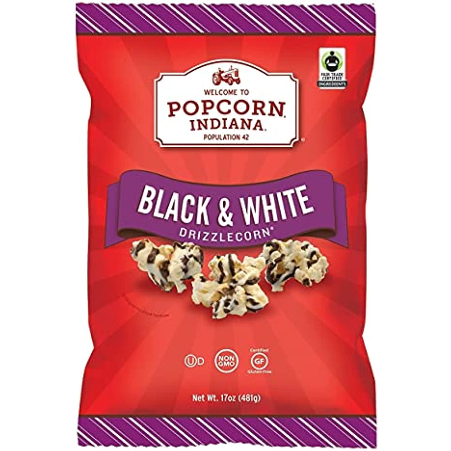 Popchips Popcorn, Indiana Drizzled Black & White Kettlecorn (17 Oz