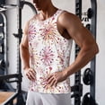 thumbnail image 5 of Fotbe Fireworks Pattern Men's Quick Dry Workout Tank Top Gym Muscle Tee Fitness Bodybuilding Sleeveless T Shirt Breathable Workout Shirt-Medium, 5 of 9