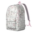 thumbnail image 2 of Watercolor Pig Print Backpack for Students, Waterproof Bookbag with Aesthetic Farm Animal and Artistic Pattern, 2 of 5