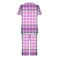 thumbnail image 5 of Wancir Women Pajama Sets Two-Piece Nightwear Short Sleeve Sleepwear 1/4 Button Down Pj Lounge Sets with Long Pants, 5 of 6