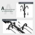thumbnail image 4 of Costway 2-Bike Hitch Mount Bike Rack Platform Style Hitch Rack for 1-1/4'' or 2'' Receiver, 4 of 9