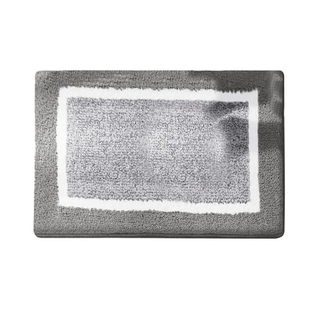 Baño Alfombras para el Baño Baño Antideslizante Alfombra de Baño Geométrica de Color 16x24 Pequeña Alfombra de Baño Gris Oscuro Absorbente Alfombra de Baño de Microfibra Suave Lavable Alfombra de Baño