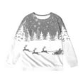 thumbnail image 5 of Boys Girls Christmas Sweatshirt Long Sleeve Crewneck Casual Santa Claus and Reindeer Print Pullover Sweatshirts 1-12 Years, 5 of 7