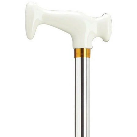 Walking Cane Adjustable Consort "J" Handle Chrome Aluminum Cane