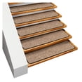 thumbnail image 1 of House, Home and More Set of 15 Skid-Resistant Carpet Stair Treads - Black Ripple - 8 Inches X 23.5 Inches, 1 of 4