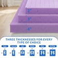 thumbnail image 6 of Beddle 3 Inch Full Egg Crate Memory Foam Mattress Topper, Lavender Scent Cooling Gel Infused, CertiPUR-US Certified, Medium Purple, 6 of 7